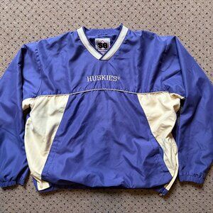 Vintage University of Washington Huskies V Neck Pullover XL